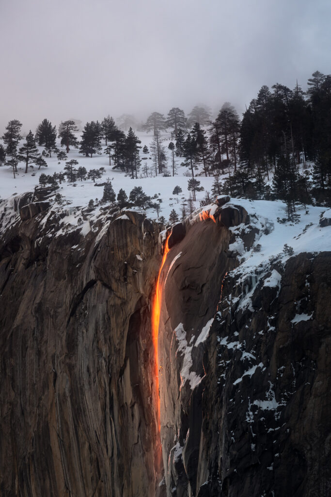 firefall in yosemite