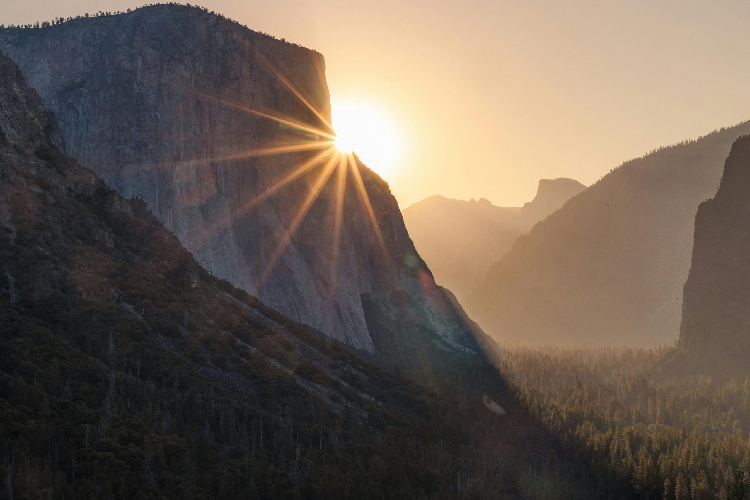 Sunrise over tunnel view
