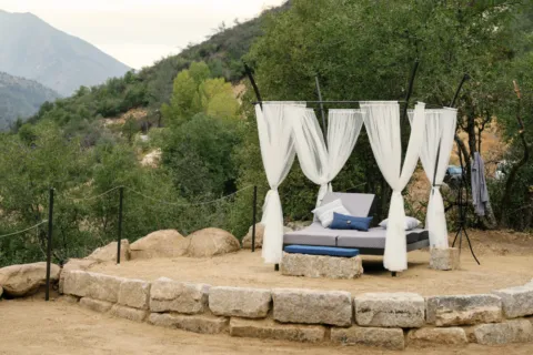 Event Venue at Yosemite View Lodge showing a canopy lounge